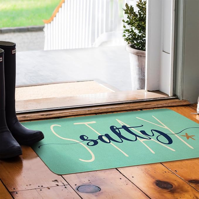 Summer Door Mat, Stay Salty Beach Ocean Indoor Outdoor Non-Slip Doormat - Image 6