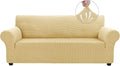 Asnomy Couch Covers for 3 Cushion Couch Stretch Sofa Covers Slipcovers by Asnomy