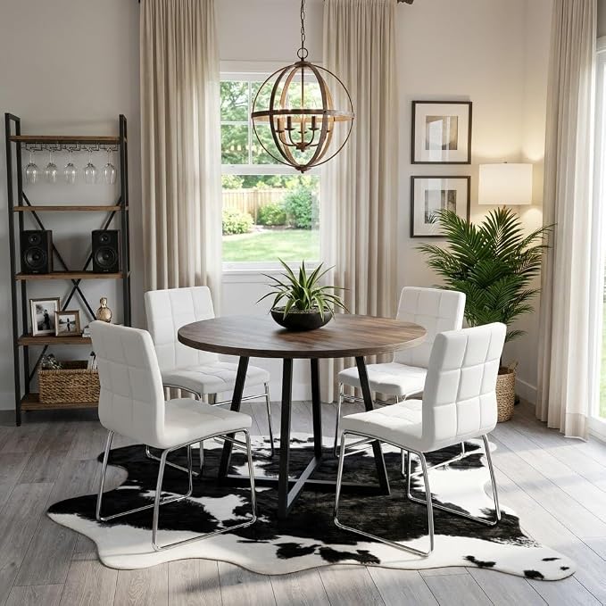 MustMat Cute Cow Print Rug Black and White Faux Cowhide Rugs Animal Printed - Image 7