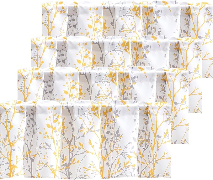 Luvyohmee Tree Branch Printed Valance Curtain, 18 inches Long Kitchen Valance by Luvyohmee