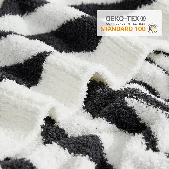Snuggle Sac Zebra Blanket Black Zebra Print Blanket Ultra Soft Reversible Zebra - Image 4