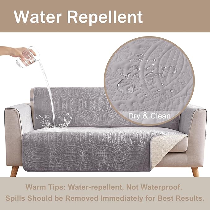 Quilted Grand Sofa Covers Washable, Couch Cover - Image 3