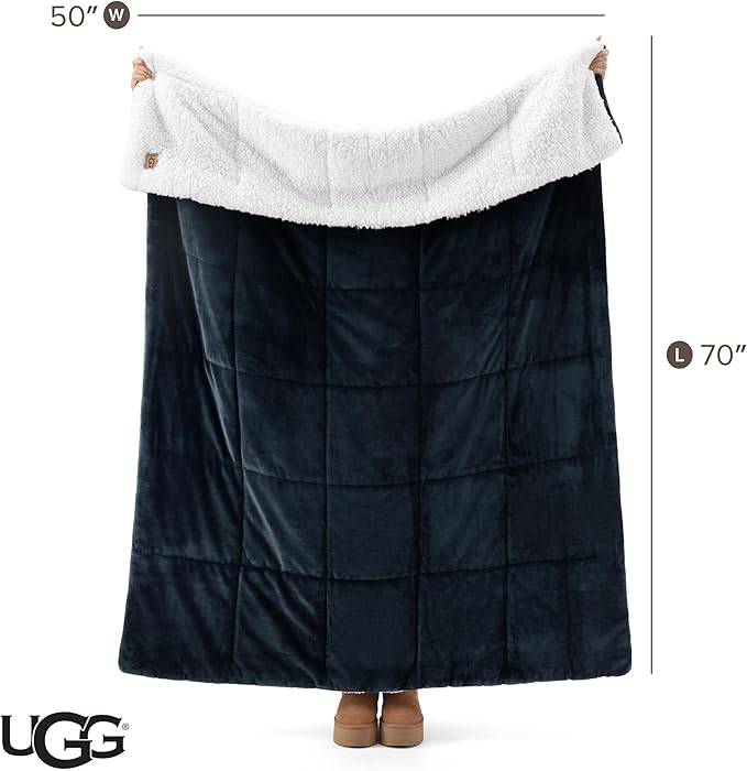 UGG Nita Throw Blanket for Couch, Reversible Plush Throw for Couch or Bed - Image 8