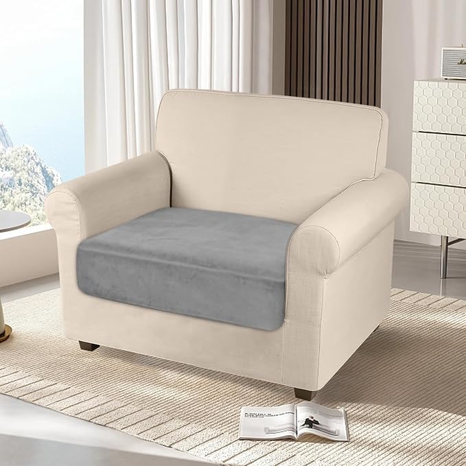 NAISI Couch Cushion Covers 1 Piece Velvet Stretch Sofa Seat Covers or Backrest - Image 2