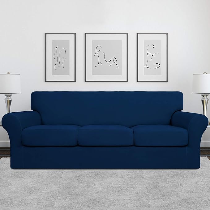 Easy-Going 4 Pieces Stretch Soft Couch Cover - Image 2
