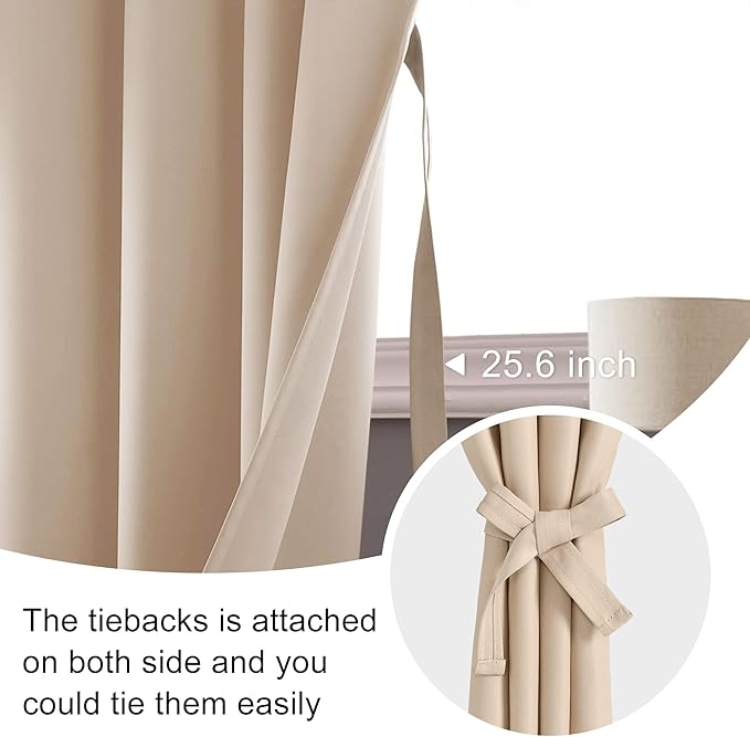 JIUZHEN Blackout Curtains for Bedroom - Image 5