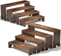 2 Set Wooden Tiered Risers Display Stands by Unknown