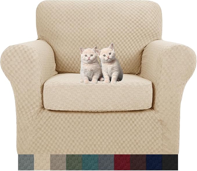 MAXIJIN 2 Piece Jacquard Chair Covers by MAXIJIN