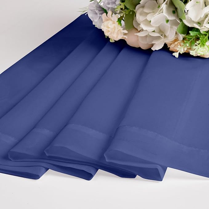 OWENIE Blue Sheer Curtains 96 Inch Long 2 Panels Set, Light Filtering Rod - Image 5