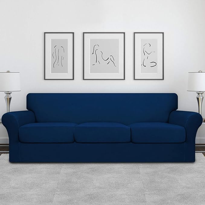 Easy-Going 4 Pieces Oversized Stretch Soft Couch Cover - Image 2
