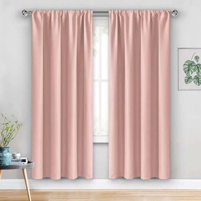 JIUZHEN Blush Pink Blackout Curtains - Image 7