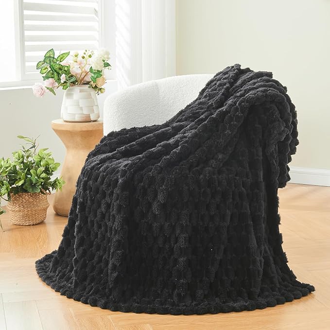 NEWCOSPLAY Super Soft Throw Blanket Black Premium Silky Flannel Fleece 3D by NEWCOSPLAY