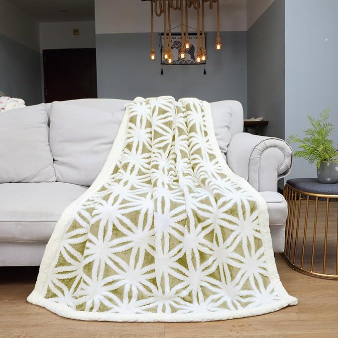 LOMAO Sherpa Fleece Blanket Fuzzy Soft Throw Blanket Dual Sided Blanket - Image 3