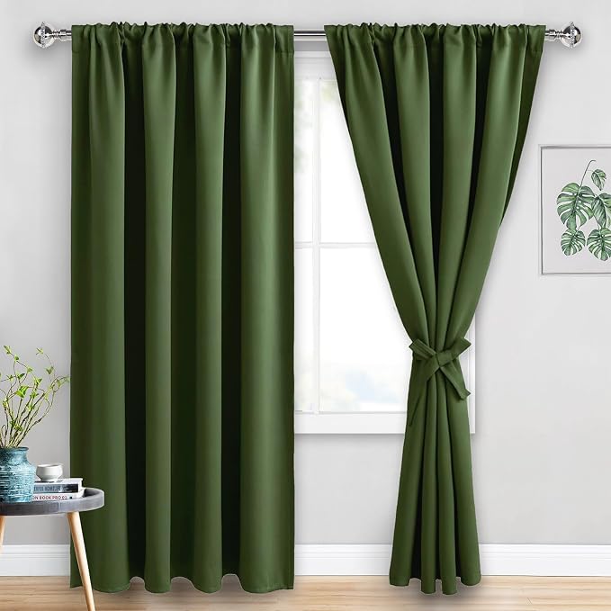 JIUZHEN Blackout Curtains for Bedroom by JIUZHEN
