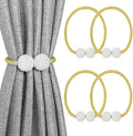 Melaluxe 4 Pack Magnetic Curtain Tiebacks, Decorative Curtain Holdbacks by Melaluxe