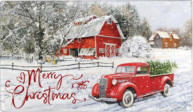 Merry Christmas Door Mat Outdoor by Xsinufn
