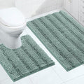 Turquoize Chenille Bathroom Rugs Set Non-Slip Bath Mats by Turquoize