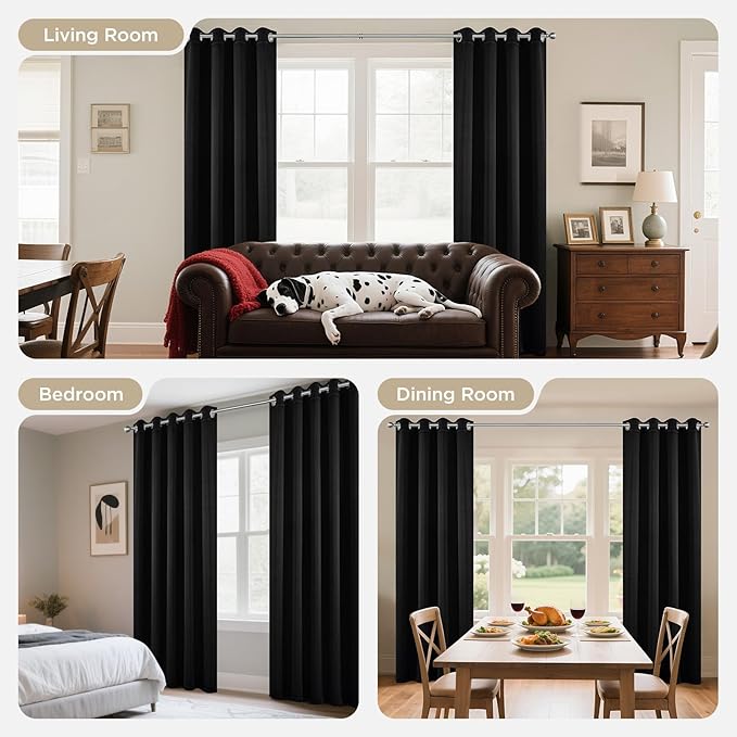Joydeco Blackout Curtains 120 Inch Length 2 Panels Set, Thermal Insulated Long - Image 8