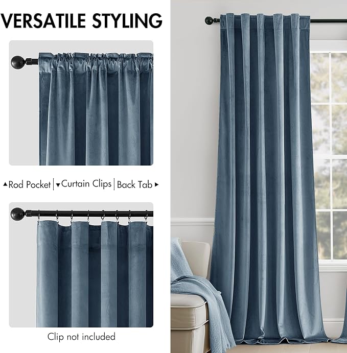 MIULEE Velvet Curtains 90 inches - Image 2