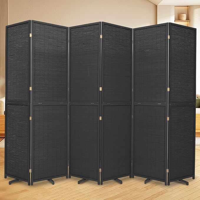 Bamboo Room Divider Folding Privacy Screens, Wall Divider by JVVMNJLK