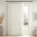 Topfinel 96 Inches Long Pinch Pleated Semi Sheer Curtains, Natural Linen by Topfinel