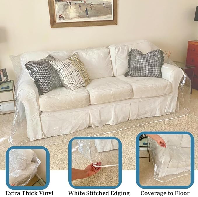 Evelots Clear Couch Cover - Image 3