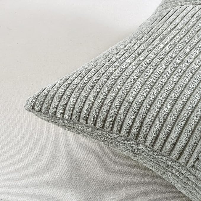 Fancy Homi 2 Packs Grey Decorative Throw Pillow Covers 20x20 Inch - Image 5