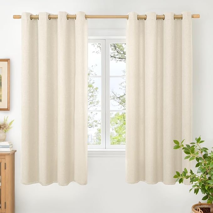 BGment Linen Curtains 63 Inch Length by BGment