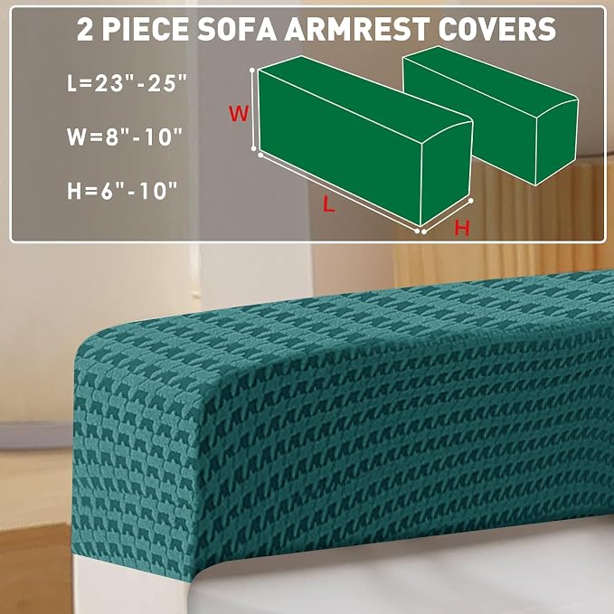 MAXIJIN Couch Cushion Covers for Sectional Sofa, Stretch Sofa Cushion Cover - Image 2