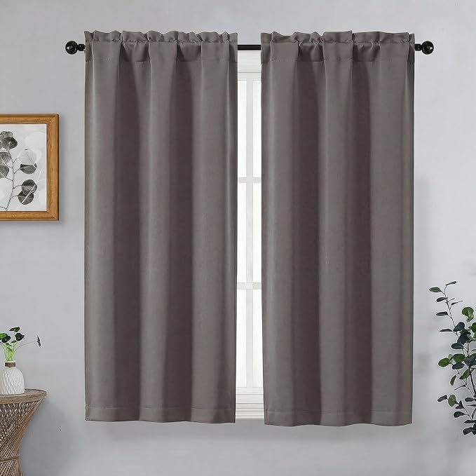 OVZME Latte Short Blackout Curtains by OVZME