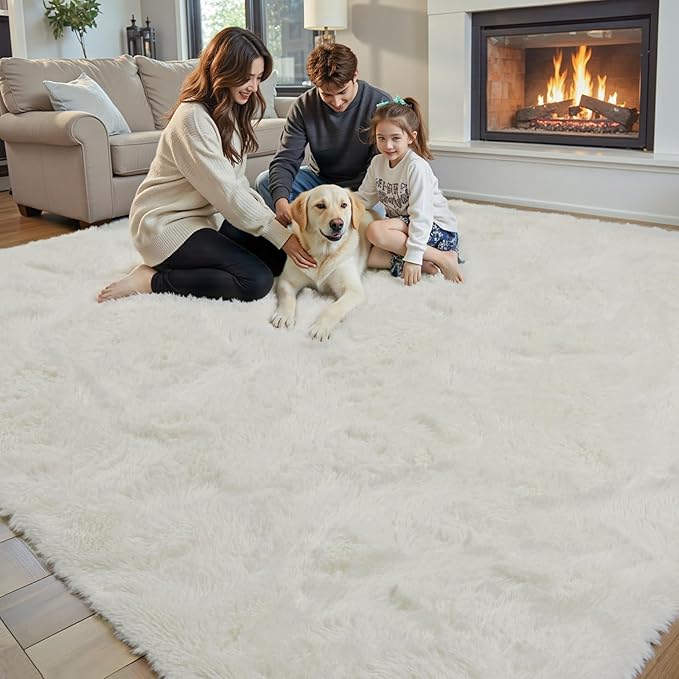 Rugs for Living Room 6x9, Alfombras para Salas Shag Large Plush Soft Area Rug - Image 3