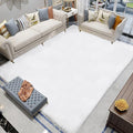 Latepis White Fluffy Faux Fur Rug 6x9 Machine Washable Area Rugs Faux Rabbit by Latepis