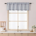 Chyhomenyc Gray Valance for Windows, Light Filtering Faux Linen Slub Textured by Chyhomenyc
