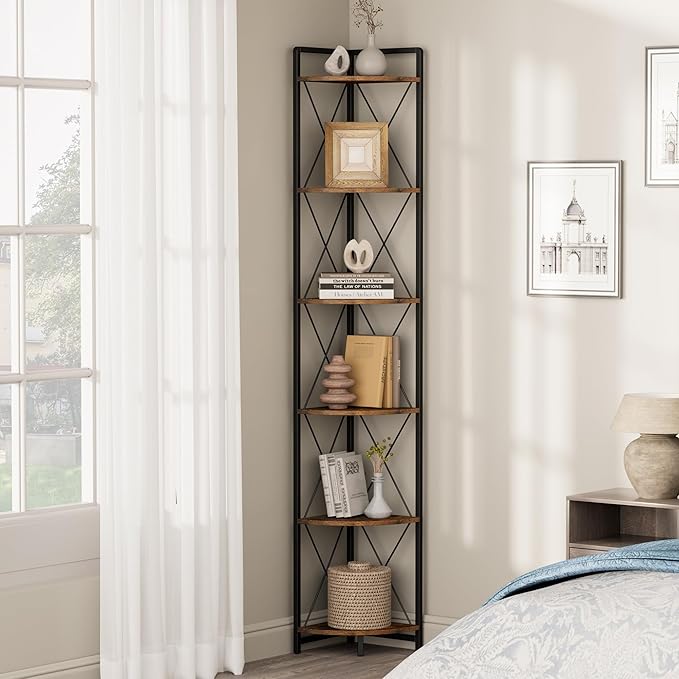 6 Tier Corner Shelf Stand, Metal Corner Shelf, Plant Stand Display Shelf - Image 7