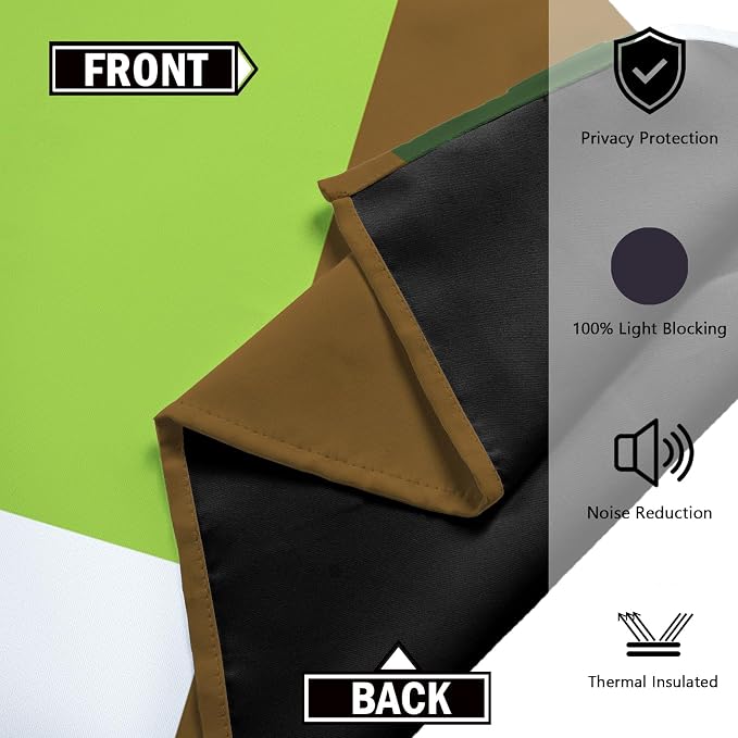 Tyrot Avocado Green 100% Blackout Curtains - Image 5