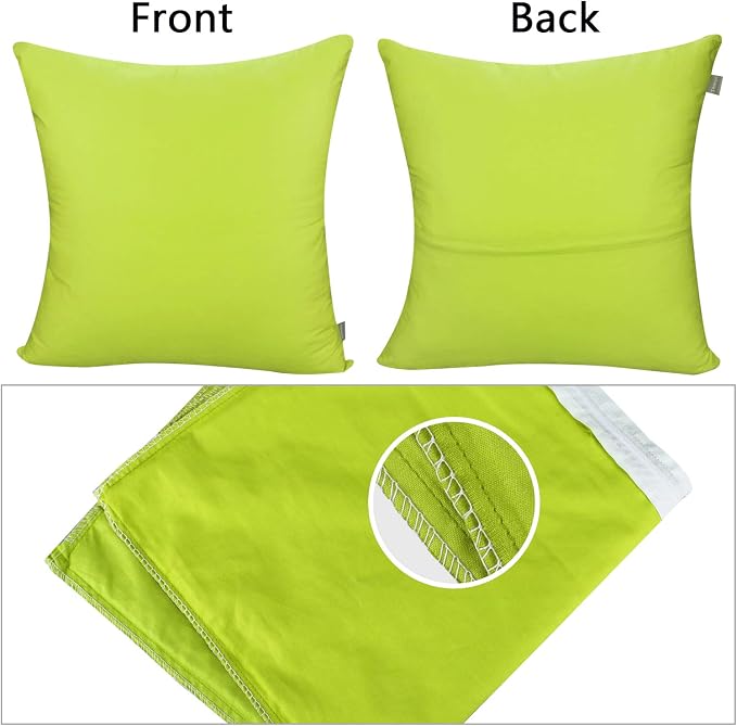 Thmyo 4-Pack 100% Cotton Comfortable Solid Decorative Throw Pillow Case Square - Image 6