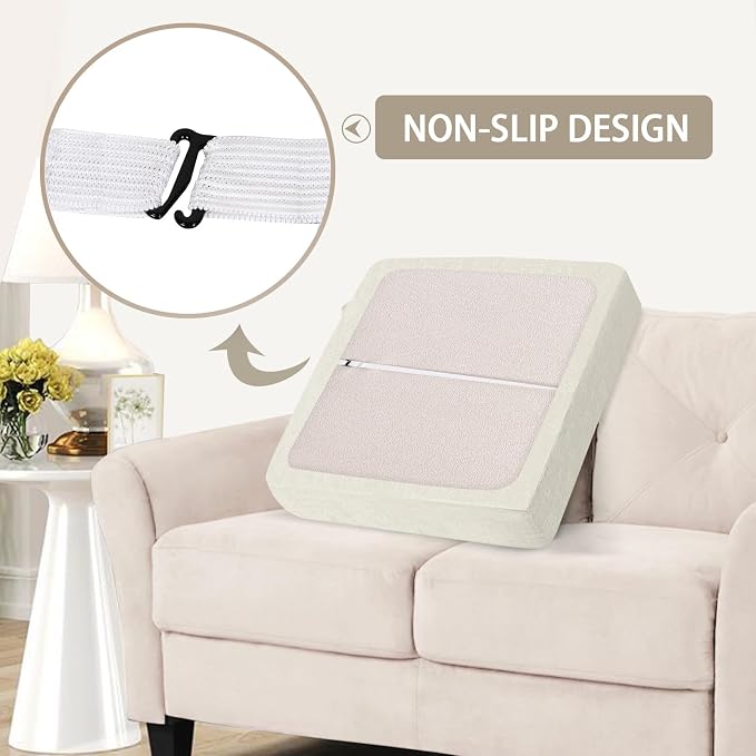SearchI PU Leather Sofa Couch Cushion Covers Replacement Reversible Cushion - Image 5