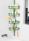 KEGII Shower Caddy Tension Pole, 4-Tier Rustproof Adjustable Corner Bathroom by KEGII