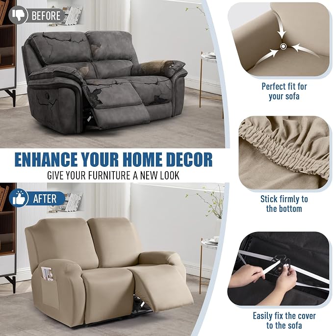 TAOCOCO Recliner Loveseat Covers Stretch Sofa Covers - Image 5