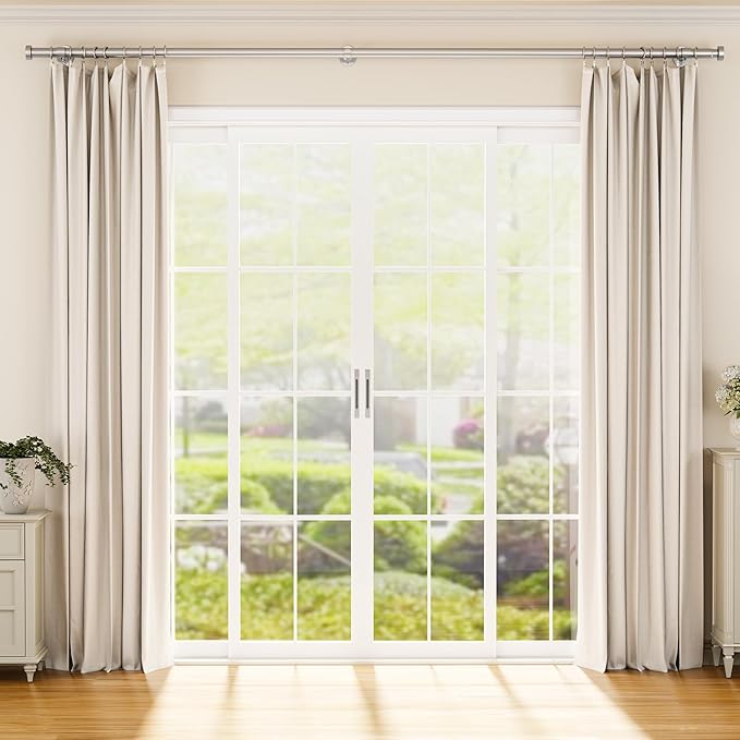 YaFex 2 Pack Heavy Duty Curtain Rods 32-150 Inch, 1 Inch Adjustable Extra Long - Image 2