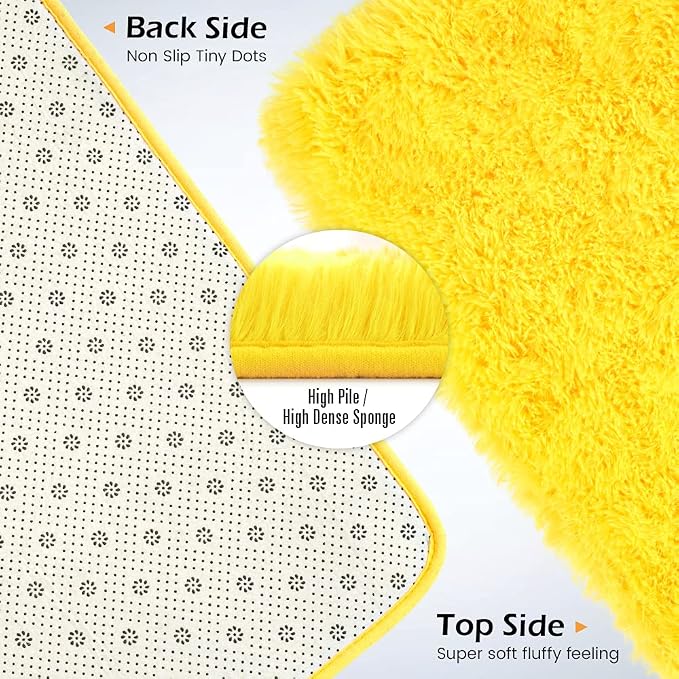Amearea Shag Fluffy Runner Rug for Bedroom Girls Living Room, 2x6 Feet Extra - Image 9