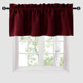 Hiasan Valance Curtains for Kitchen Blackout Thermal Insulated Solid Window by Hiasan