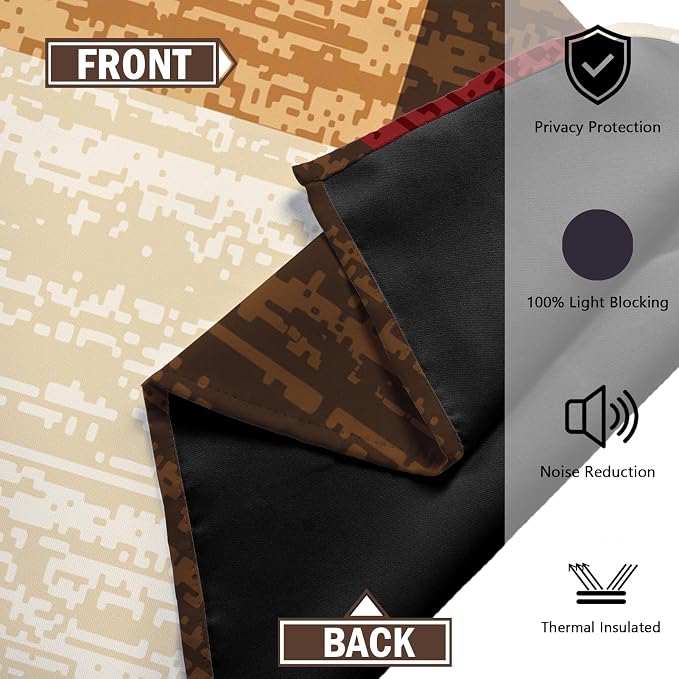 Tyrot Brown Red Vintage 100% Blackout Curtains - Image 5