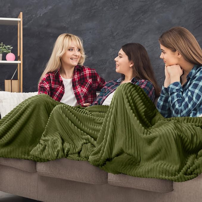 Buryeah 6 Pcs Flannel Throw Blanket Bulk 50 x 60 in Sleepover Blanket Outdoor - Image 6