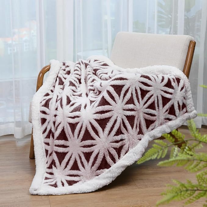 LOMAO Sherpa Fleece Blanket Fuzzy Soft Throw Blanket Dual Sided Blanket - Image 2
