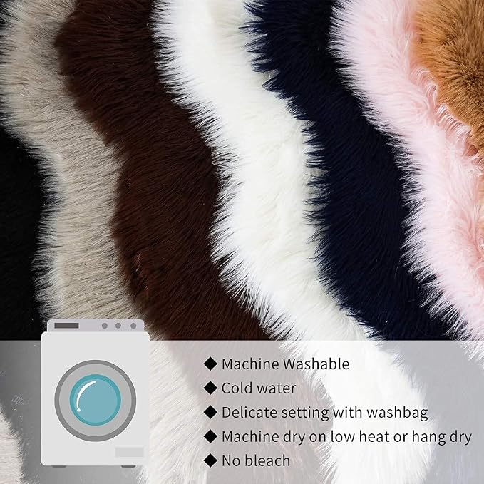 Carvapet Luxury Soft Faux Sheepskin Area Rug - Image 6