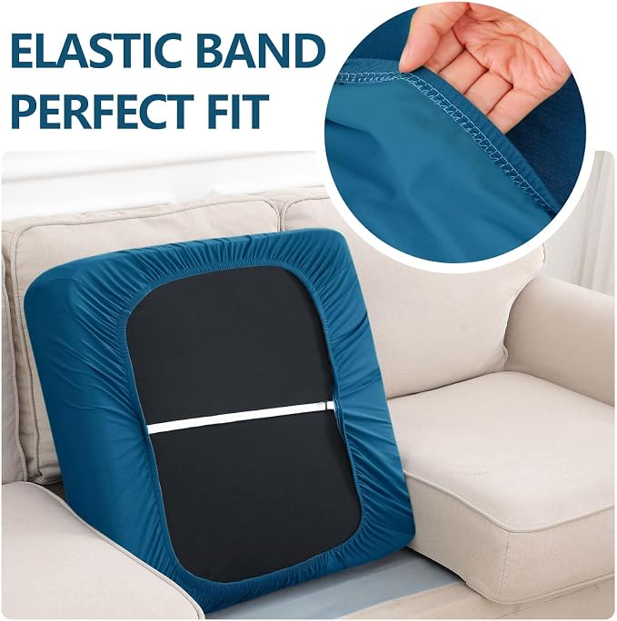 hyha Waterproof Couch Cushion Covers, Stretch Sofa Couch Seat Slipcover - Image 4