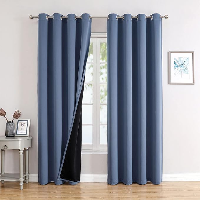 ChrisDowa 100% Blackout Curtains 90 inch Long by ChrisDowa