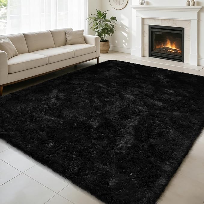 9x12 Fluffy Area Rugs for Living Room, Large Fuzzy Shag Area Rug for Bedroom by yulidayang