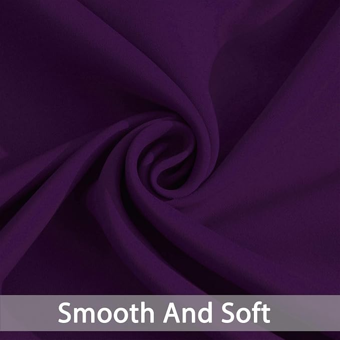Yakamok Purple Blackout Curtains Room Darkening Thermal Insulated Grommet top - Image 5